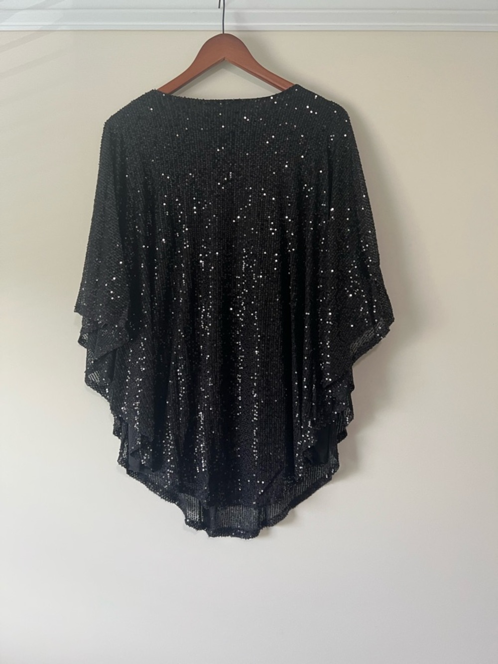 Origami by Vivien Black Sequin Layered Top - Picture 7 of 9